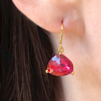 Crystal Drop Earring - Lavender