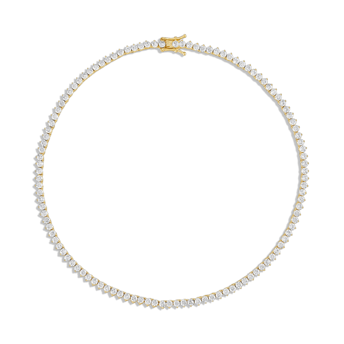 Crystal Tennis Bracelet - 14k gold filled CZ crystal tennis bracelet with 4mm crystals in 4-prong setting