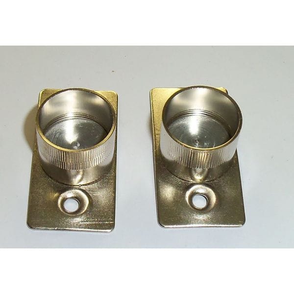 Curtain Rod, Metal Straight Bracket, 3/4" with Screws - 30052 MEGA
