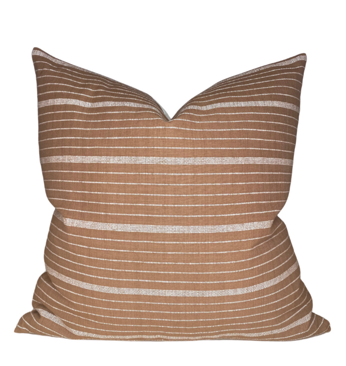 Cusco Stripe Pillow Cover in Terracotta
