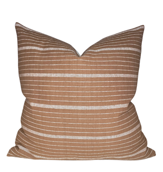 Cusco Stripe Pillow Cover in Terracotta