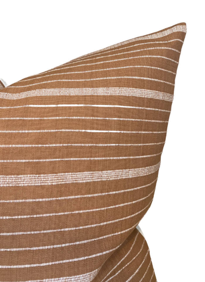 Cusco Stripe Pillow Cover in Terracotta