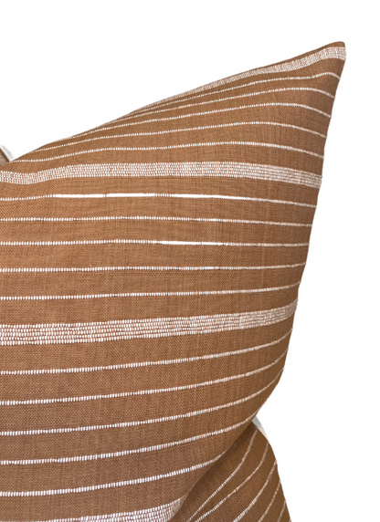 Cusco Stripe Pillow Cover in Terracotta