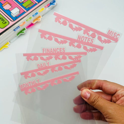 Custom Leaf Border Dividers - TOP TABS
