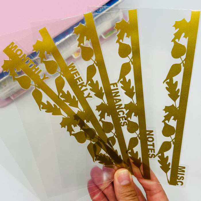 Custom Leaf Border Dividers - TOP TABS