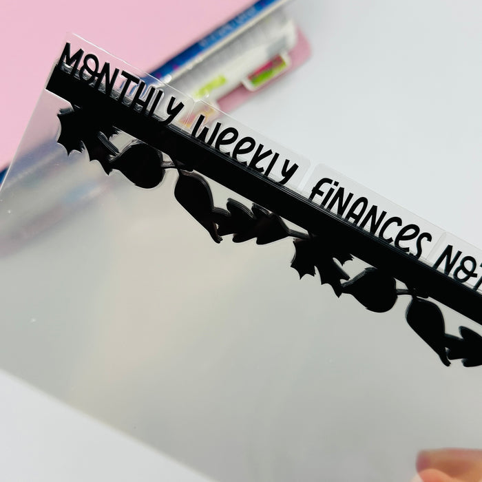 Custom Leaf Border Dividers - TOP TABS