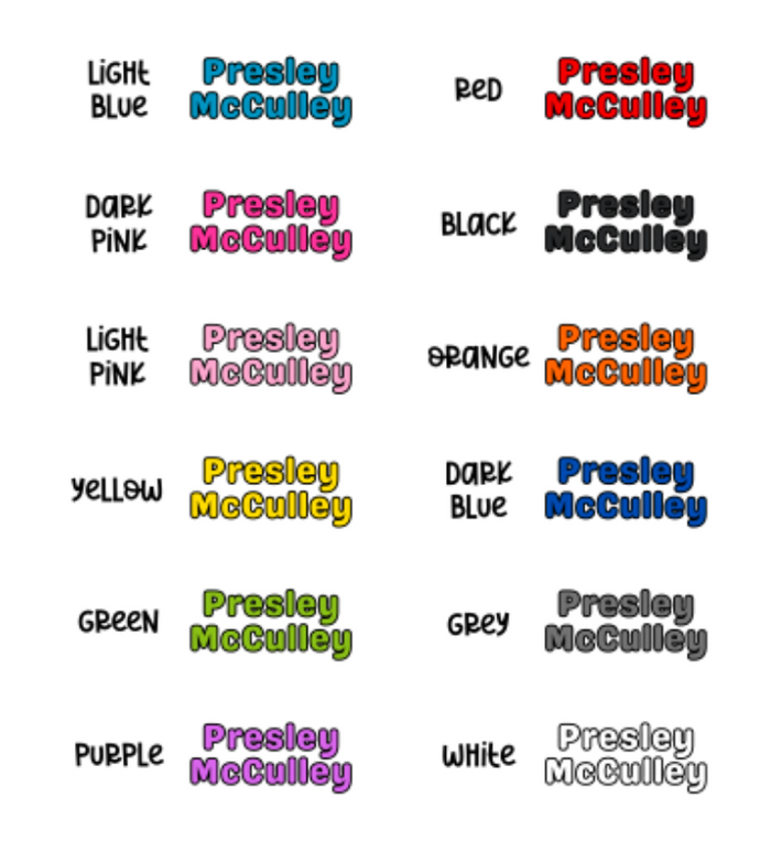 Custom Name Label Stickers