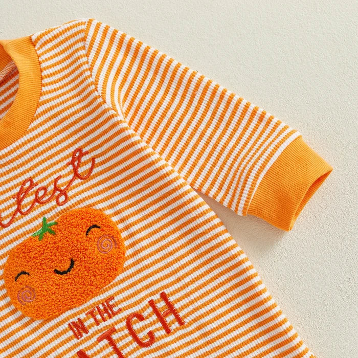 CUTEST PUMPKIN IN THE PATCH Striped Jumpsuit