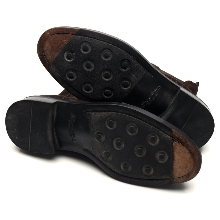 Dark Brown Suede / Leather Chelsea Boots UK 7