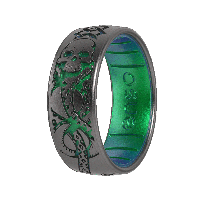 Harry Potter Silicone Ring - Dark Mark - Platinum/Dragon