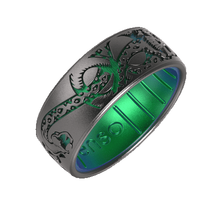 Harry Potter Silicone Ring - Dark Mark - Platinum/Dragon