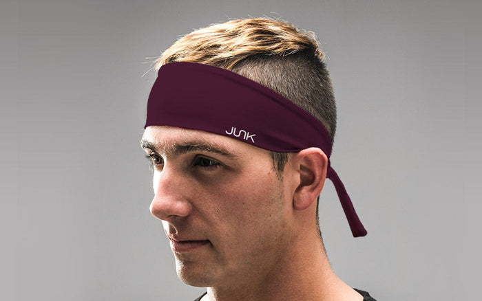 Dark Maroon Flex Tie Headband - View 4