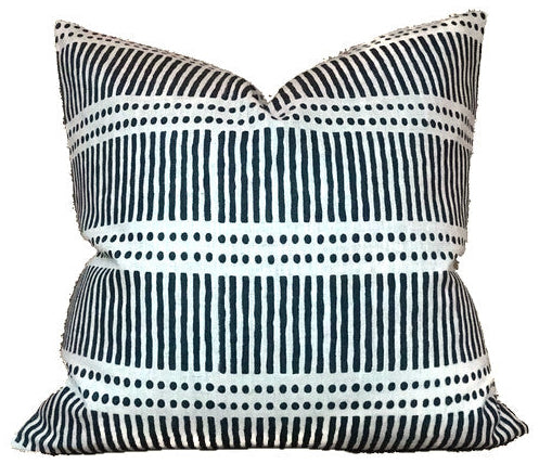 Dash Dot Pillow Cover in Indian Teal, Walter G Textiles