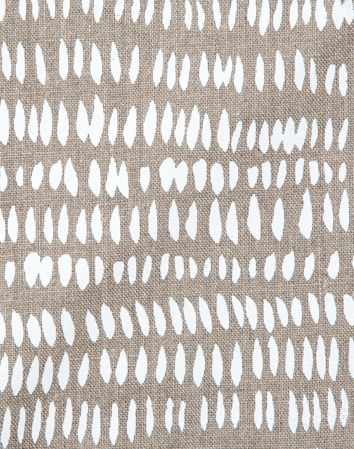 Dashes Pillow Cover in White & Natural