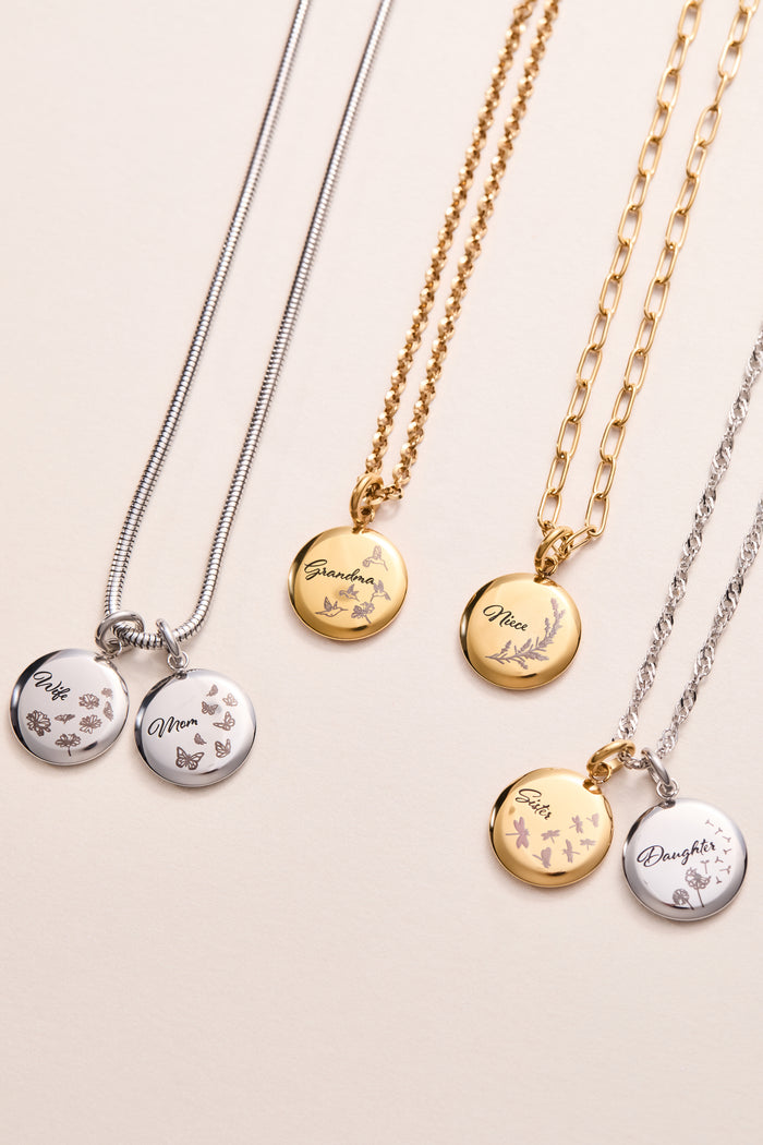 Daughter Dandelion Disc Charm