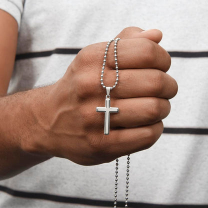 Daughter's Boyfriend Gift, Personalized Cross Necklace: My Daughter Is The Most Precious Thing...