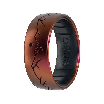 Etched Highs & Lows Silicone Ring - Daybreak - Poseidon/Black Pearl