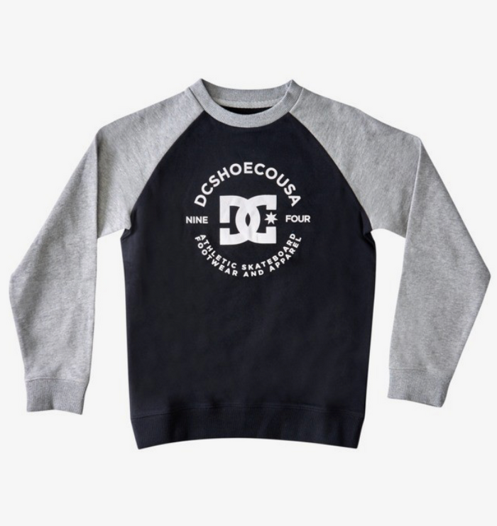 Dc Boys Star Pilot Sweatshirt - Black/Grey Heather