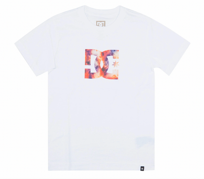 Dc Shoes Star Fill Short Sleeve T-Shirt White Red Lilac Kids