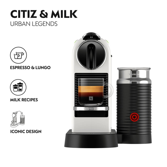 De’Longhi Citiz Espresso Machine & Milk Frother - White – view 4