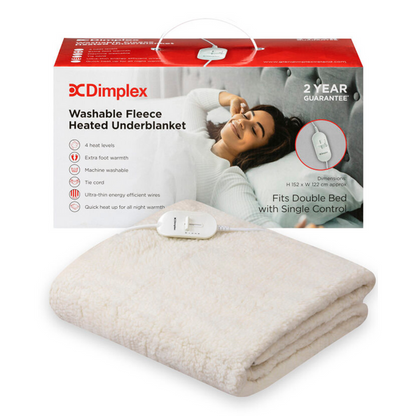 Dimplex Double Fleece Heated Underblanket Single Control Electric Blanket – view 2