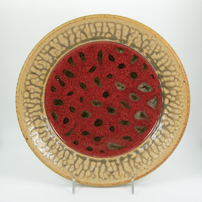 Dinner Plate Peacock Red