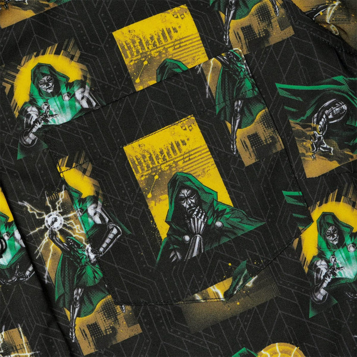 RSVLTS Marvel Women's Short Sleeve Shirt Dr. Doom "Shock Doc" – Women's KUNUFLEX Short Sleeve Shirt Dr. Doom "Shock Doc" – Women's KUNUFLEX Short Sleeve Shirt