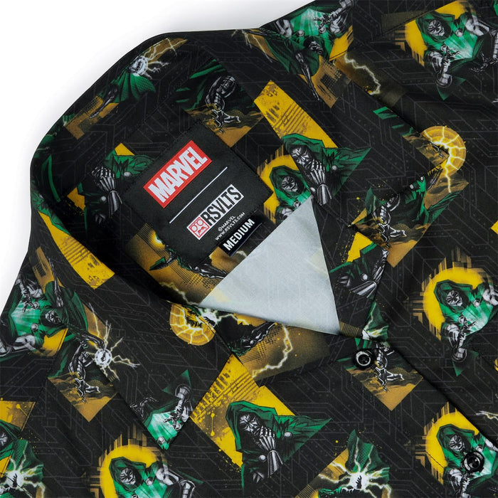 RSVLTS Marvel Women's Short Sleeve Shirt Dr. Doom "Shock Doc" – Women's KUNUFLEX Short Sleeve Shirt Dr. Doom "Shock Doc" – Women's KUNUFLEX Short Sleeve Shirt