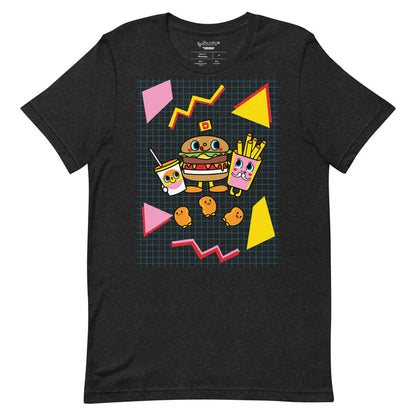 Dokidoki Yummychums 80s Retro Tee Apparel Printful Black Heather XS