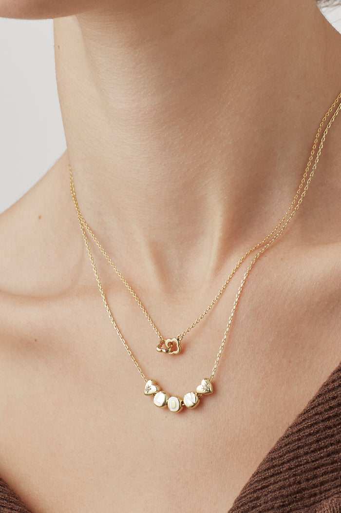 Double-Linked Flower Necklace