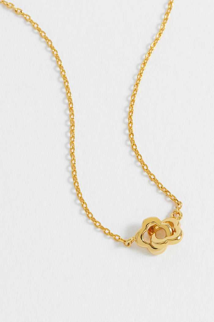 Double-Linked Flower Necklace