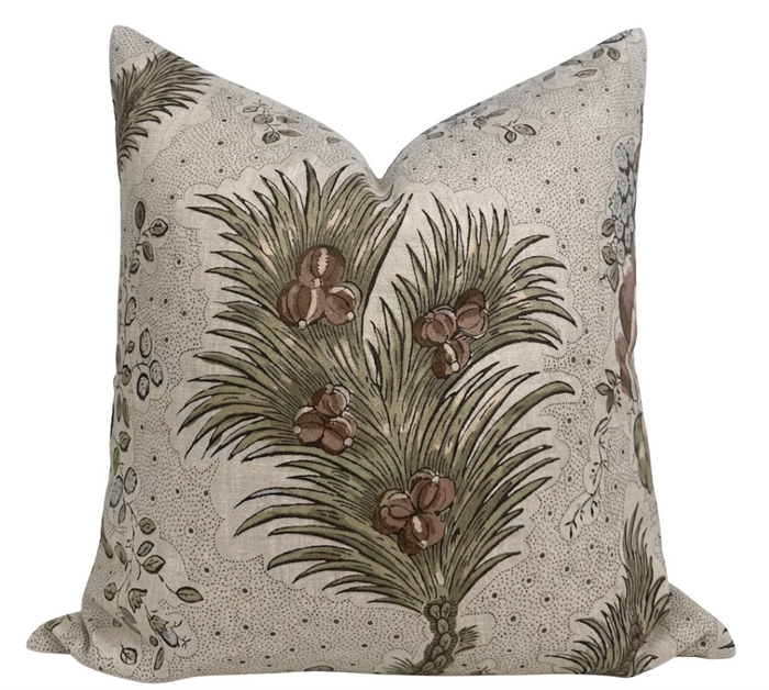 Drexel Hill Floral Pillow Cover in Brown, Thibaut Pillows