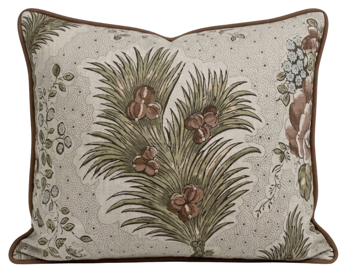 Drexel Hill Floral Pillow Cover in Brown, Thibaut Pillows