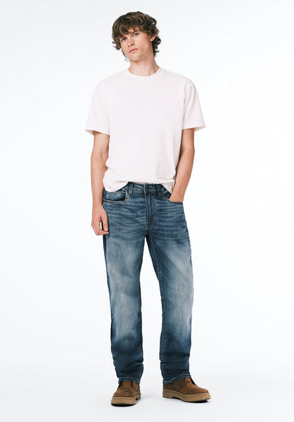 Buffalo Men Jeans Navy Denim Denim Pants Stretch