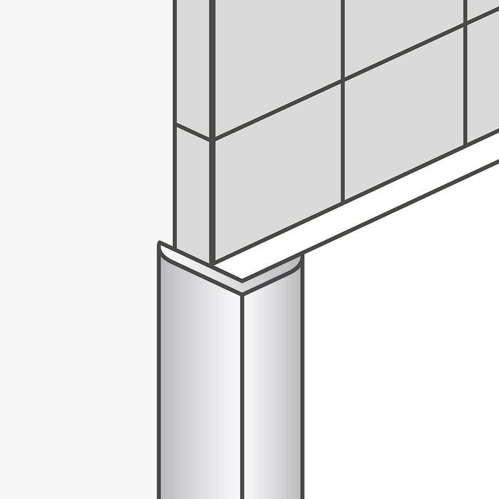 Dumawall Aluminium Ext Corner L-Trim 2.6M