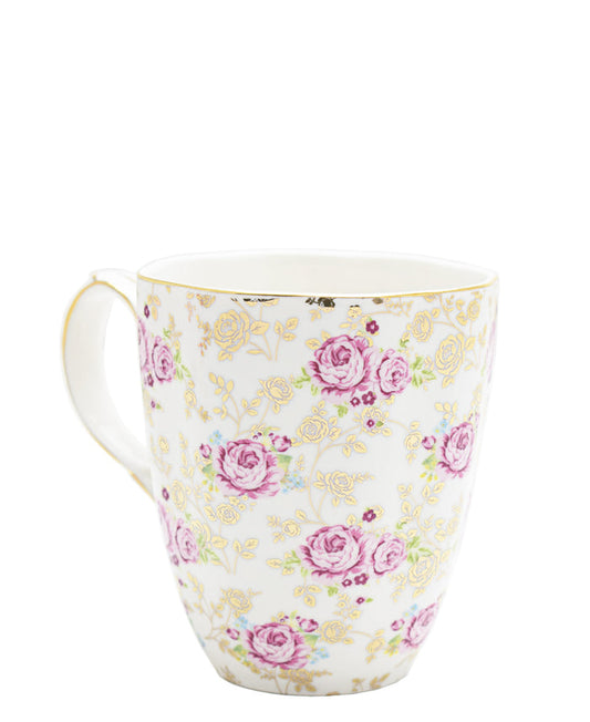 Easy Life Porcelain Mug 2 Piece - Floral White