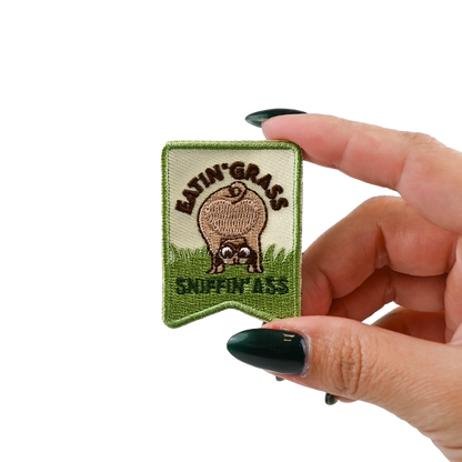 Eatin' Grass & Sniffin' A** - Premium Velcro Patch