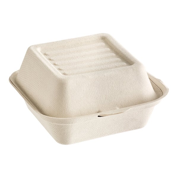 EcoChoice 6x6x3 Natural Plant Fiber Take-Out Container
