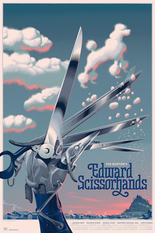 Edward Scissorhands (Poodle variant) by Laurent Durieux, 24" x 36" Screen Print