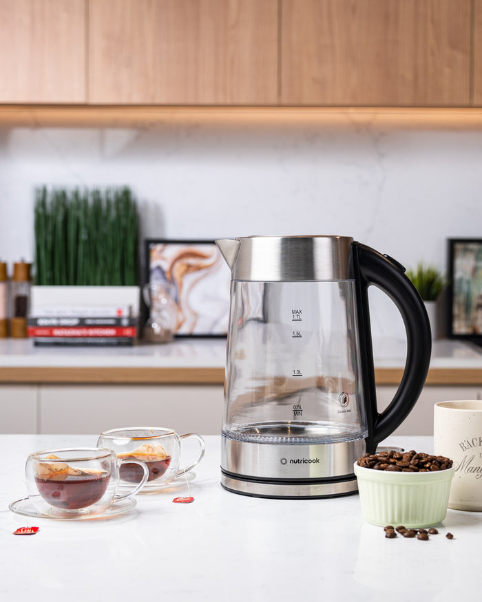 Electric Glass Kettle - 1.7L | Double-Wall Heavy Duty Elite Durability