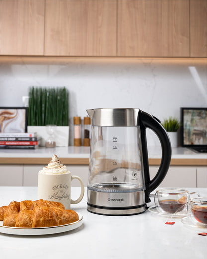 Electric Glass Kettle - 1.7L | Double-Wall Heavy Duty Elite Durability