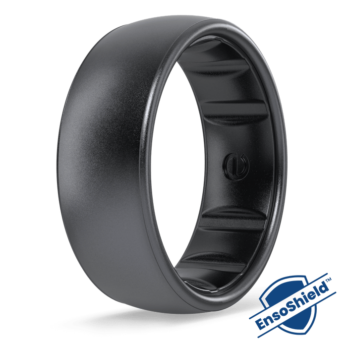 Elements Luxe Classic Silicone Ring - Black Platinum