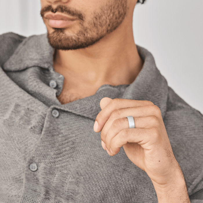 Elements Luxe Classic Silicone Ring - Silver
