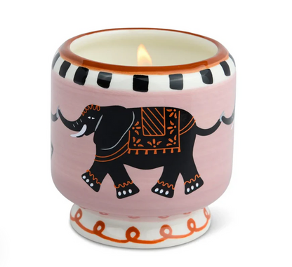 ELEPHANT CERAMIC CANDLE TOBACCO VANILLA 8OZ