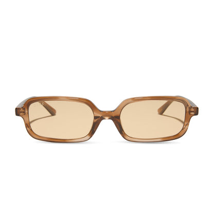 aspyn ovard x diff eyewear featuring the elle rectangle prescription sunglasses with a tortoise frame front view