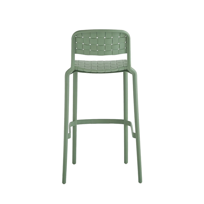 Em Weave Bar Stool Fennel Green