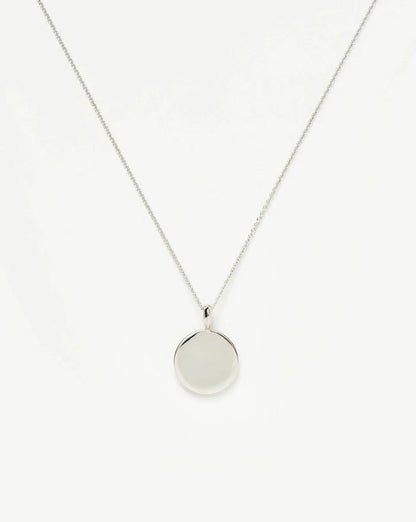 Engravable Round Necklace | Sterling Silver Necklaces Missoma