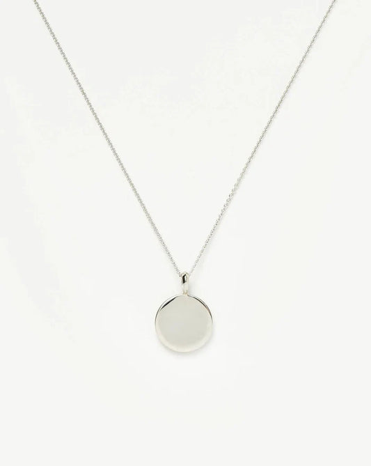 Engravable Round Necklace | Sterling Silver Necklaces Missoma