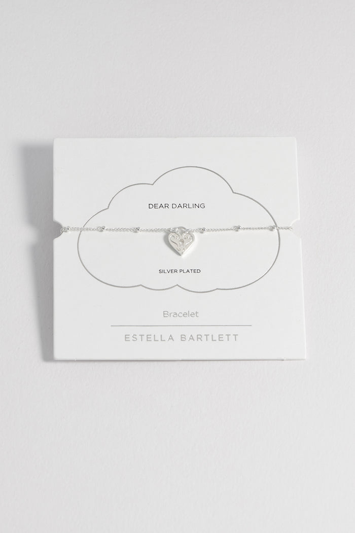 Engraved Heart Padlock Bracelet