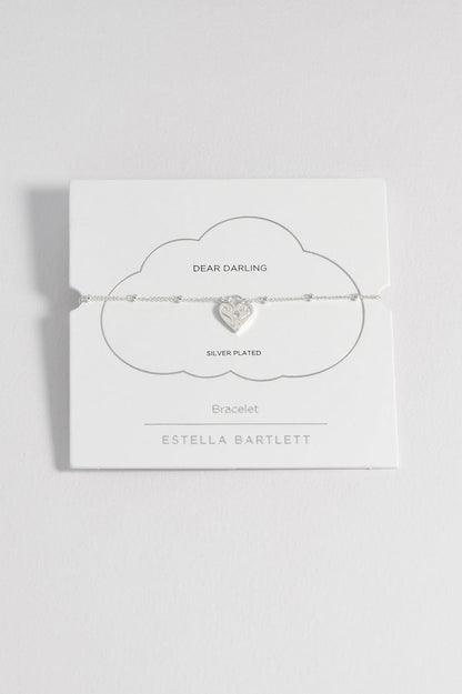 Engraved Heart Padlock Bracelet